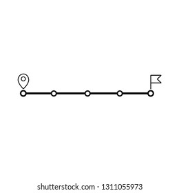 Navigation map, road map - vector illustration