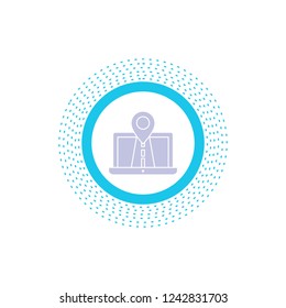 Navigation, Map, System, GPS, Route Glyph Icon. Vector isolated illustration