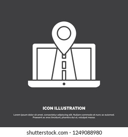 Navigation, Map, System, GPS, Route Icon. glyph vector symbol for UI and UX, website or mobile application