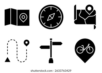 Navigation and Maps icon set