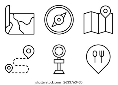 Navigation and Maps icon set