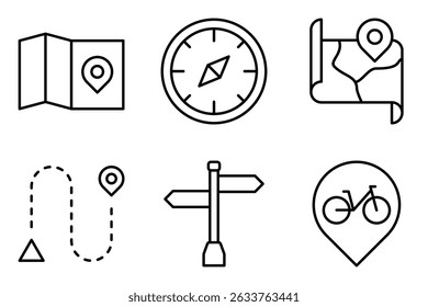 Navigation and Maps icon set