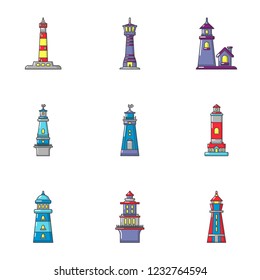 Navigation mark icons set. Flat set of 9 navigation mark vector icons for web isolated on white background