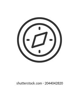 Navigation minimal line icon. Web stroke symbol design. Navigation sign isolated on a white background. Premium line icon.