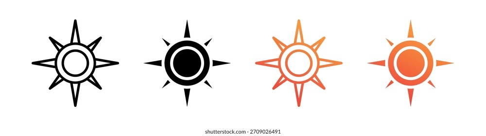 Navigation Symbolsatz für mehrere Stile Vektor