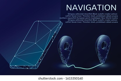 Navigation on phone isolate icon on white background vector llustration 
