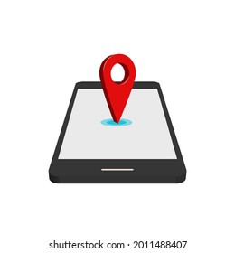 Navigation on phone vector graphics
