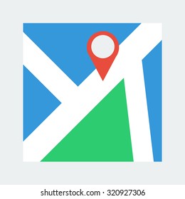 Navigation on the white background. Vector illustration.