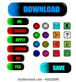 Navigation and other sample buttons