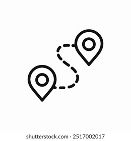 caminho de navegação ícone pin sinal vetor
