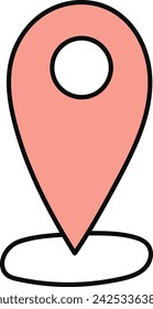 Navigation Pin Doodle Vector Illustration