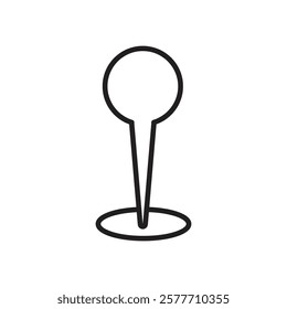 Navigation pin icon Flat simple outline