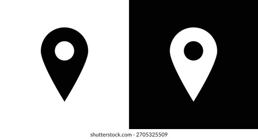 Navigation pin icon, simple flat style. for ui or ux designs