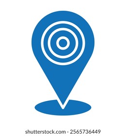 Navigation pin icon Thin line illustration set