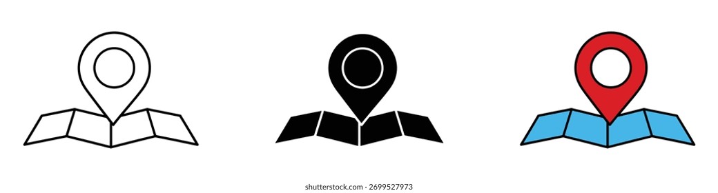 Navigation pin icon vector. direction and navigation symbol. vector illustration.