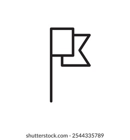 Navigation pin icon Vector flat thin line illustration