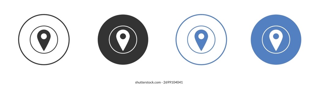 Icono de pin de navegación Vector. Diseño de ilustración de Plantilla de logotipo