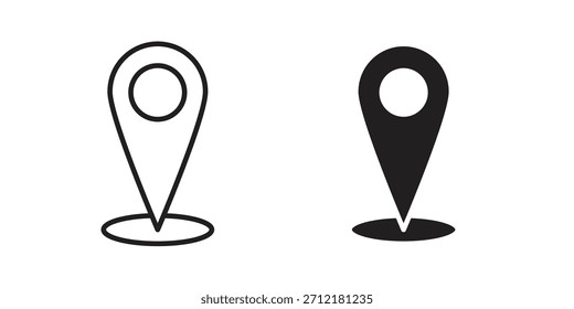 Navigation pin icon in vector. Logotype