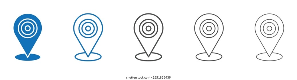 Navigation pin icon vector set collection for web