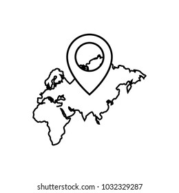 Navigation pin pointer icon
