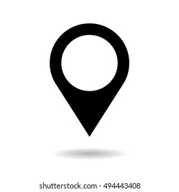 Navigation Pin Web Gps Application Icon Flat Vector Illustration
