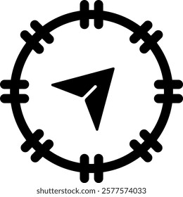 Navigation Point Icon Design Black Color