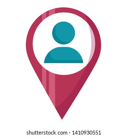navigation pointer avatar web icon vector illustration