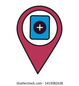 navigation pointer battery on white background vector illustration