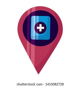 navigation pointer battery on white background vector illustration