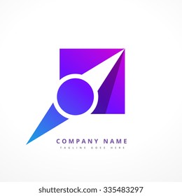 Navigation Pointer Business Logo Design Illustration