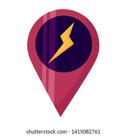 navigation pointer energy power icon vector illustration