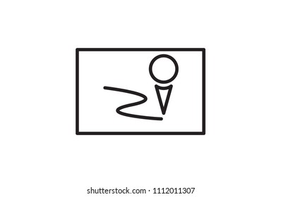 navigation, pointer, icon illustration