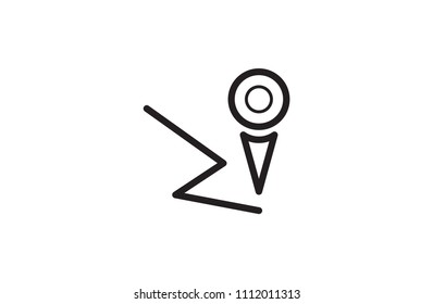 navigation, pointer, icon illustration