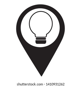 navigation pointer light bulb energy vector illustration