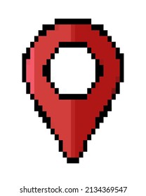 navigation pointer pixel icon flat