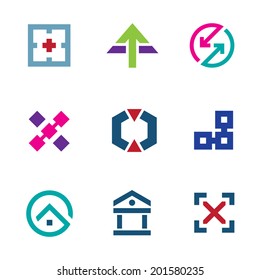 Navigation Positioning Menu Bar Startup Logo Business Flexible Icon Set