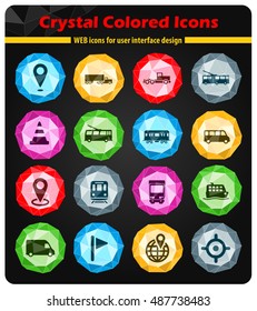 navigation ransport map web icons for user interface design