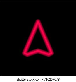 Navigation red glowing neon ui ux icon. Glowing sign logo vector