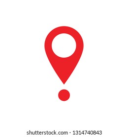 navigation red point icon vector - illustration