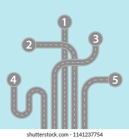 Navigation road infographic. Design template. Stock vector illustration.