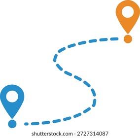 Ícone de Direção do Mapa de Rotas de Navegação	