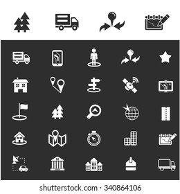 navigation, route, map, navigator  icons, signs vector set for infographics, mobile, website, application
