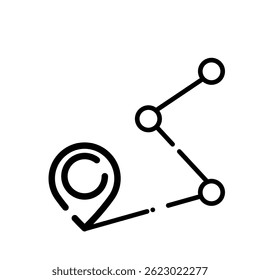 Navigation, route – vector icon