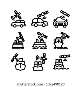 navigation satellite icon or logo isolated sign symbol vector illustration - Collection of high quality black style vector icons
