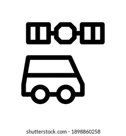 navigation satellite icon or logo isolated sign symbol vector illustration - high quality black style vector icons
