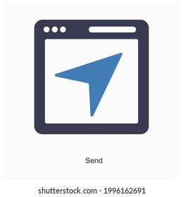 Navigation or Send Icon Concept