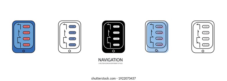 navigation services vector type icon
