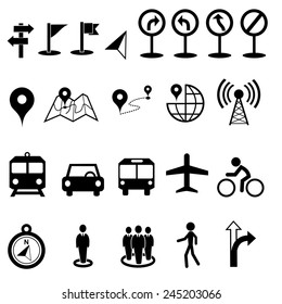 Navigation set  icons.vector