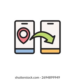 Navigation Share Location Icon Vector illustration