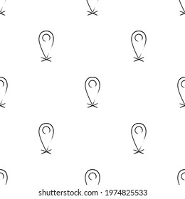 Navigation sign seamless pattern isolated on white background.